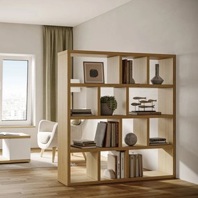 Libreria color legno effetto rovere 150x159 cm Berlin - TemaHome