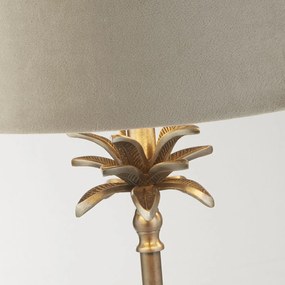 Lampada Scrivania Contemporanea Palma Metallo Nichel Velluto Talmpa 1 Luce E27