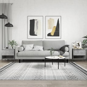 Tavolini Salotto 2pz Grigio Cemento 50x46x50 Legno Multistrato /