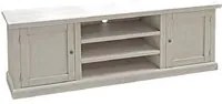 Porta tv 2 ante legno shabby bianco anticato 160x46x56 - Mobili 2G