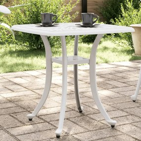 Tavolo da giardino bianco 53x53x53 cm in alluminio pressofuso