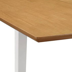 Tavolo da Pranzo Estensibile Bianco (80-120)x80x74 cm in MDF