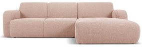 Divano angolare rosa in tessuto bouclé (angolo destro) Molino - Micadoni Home