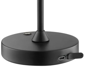 Brilliant - Lampada da tavolo touch ricaricabile e dimmerabile ELORA LED/2,5W/5V 2700K IP44 nera