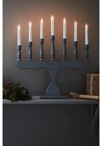 Markslöjd 705813 - Candelabro natalizio SVANEHOLM 7xE10/3W/230V pino/grigio