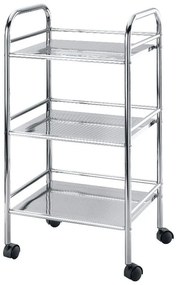 Scaffale mobile in metallo argento 41x75 cm - Wenko