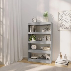 Libreria/divisorio grigio sonoma 80x30x135 cm in truciolato