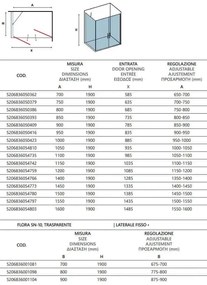 Box Doccia Saloon Apertura Interna Esterna e Lato Fisso H200 6mm