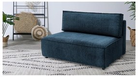 Modulo divano in velluto a coste blu scuro, pezzo centrale Nihad modular - Bobochic Paris