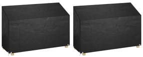 Copri Panche Giardino 2pz 8occhielli 190x70x70/88cm Polietilene /