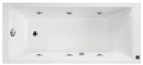 Vasca idromassaggio rettangolare Tactile Galaxy,bianco ,160, 70 cm, 6 bocchette,