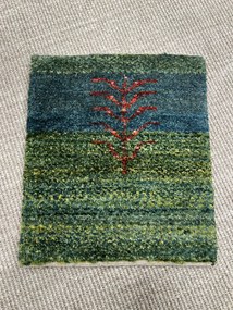 Gabbeh Tappeto persiano 40x40 Verde (Iran) Annodato A Mano