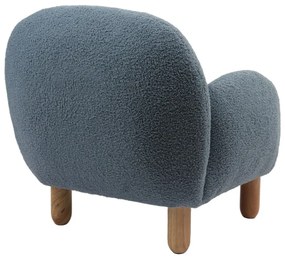 Poltrona per bambini blu con rivestimento in bouclé Rocky – Vipack