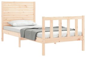 Giroletto con testiera 100x200 cm in legno massello