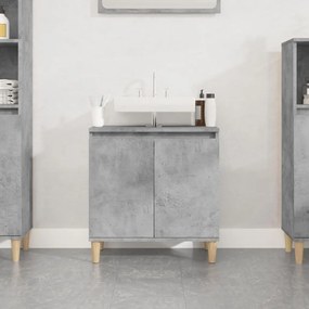 Mobile Lavabo Grigio Cemento 58x33x60 Cm İn Legno Multistrato /
