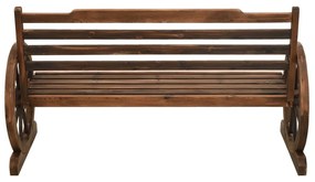 Panchina da giardino 142 cm in legno massello di abete