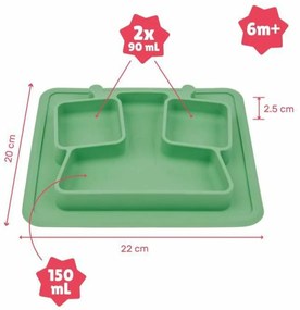 Piatto Badabulle B005215 Silicone Per bambini