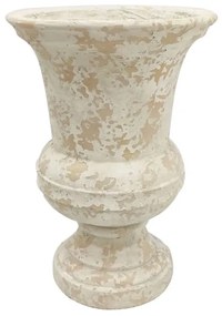 Decorazione COPPA FIBRA CEMENTO BIANCA ANTICA D29H41 in cemento  H