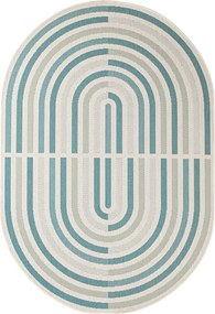 Tappeto da interno/esterno blu/color crema 160x229 cm Nour – Bizzotto