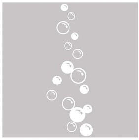 Adesivo per porta della doccia Bolle di sapone, 30 x 80 cm - Ambiance