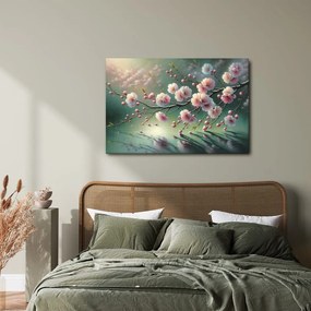Quadro su tela – Fiori rosa nella luce del pomeriggio