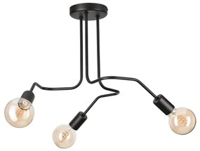 Lampadario a plafone MATYLDA 3xE27/60W/230V nero