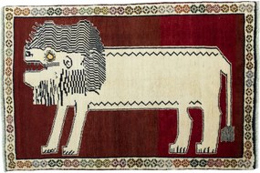 Gabbeh Tappeto 150x100 Rosso (Iran) Annodato A Mano