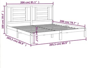 Giroletto in Legno Massello di Pino 200x200 cm