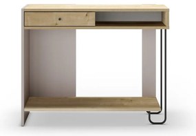 Consolle con piano in rovere decorato 35x100 cm Saturne - Marckeric