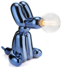 Lampada Cane Palloncino Seduto H. 27 cm - Blu
