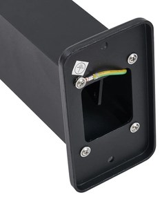 Lampada da terra moderna da esterno nera 65 cm con presa IP44 - Baleno