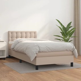 Giroletto A Molle Con Materasso Cappuccino 100x200cm Similpelle /