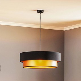 Maco Design Lampada a sospensione Dorina, nero/oro Ø 60 cm