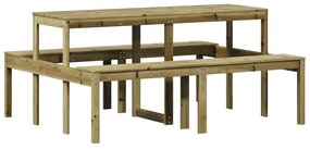 Tavolo da picnic 160x134x75 cm in legno impregnato di pino