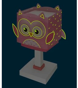 Dalber 64481N - Lampada da comodino LED per bambini LITTLE OWL 1xG4/4W/230V rosa