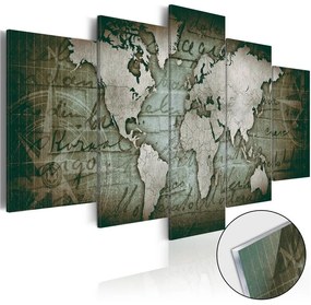 Quadri su vetro acrilico  Acrylic prints – Bronze map III  Colore colorful, Dimensioni e Misure 100x50