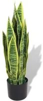 Sansevieria Pianta Artificiale con Vaso 65 cm Verde