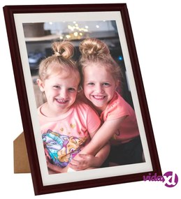 vidaXL Cornici Foto Collage 3 pz per Tavolo Rosso Scuro 18x24 cm