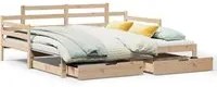 Dormeuse con Letto Estraibile e Cassetti 90x190cm Massello Pino 3302241