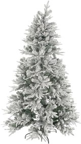 Albero di Natale Home ESPRIT Bianco Polietilene Nevoso 120 x 120 x 210 cm