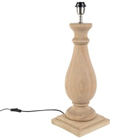 Lampada da tavolo rustica in legno senza paralume - Burdock