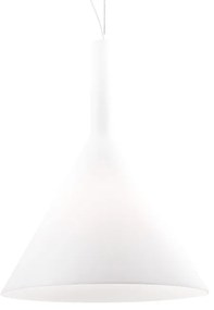 Sospensione Moderna Cocktail Vetro Bianco 1 Luce E27