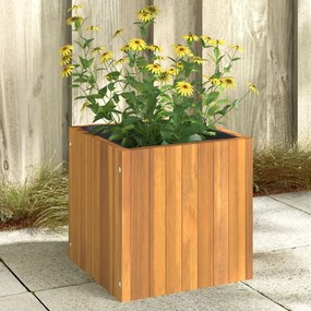 Fioriera Da Giardino 35x35x35 Cm İn Legno Massello Di Acacia /