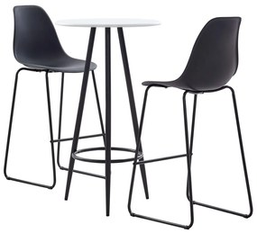 Set Da Bar 3 Pz İn Plastica Nero /