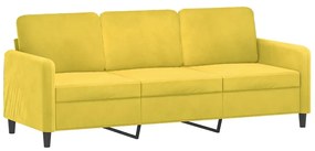 Set di divani 3 pz giallo in velluto