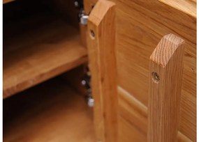 Cassettiera moderna in legno massello naturale