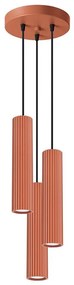 Sollux SL.1633 - Lampadario a sospensione con filo KARBON 3xGU10/10W/230V rosso