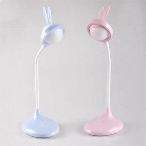 Lampada touch LED per bambini RABBIT LED/0,4W/5V 3000/6500K blu + USB