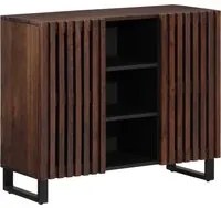 Credenza Marrone 90x34x75 cm in Legno Massello di Mango 377576