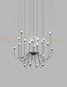 Puppet sospensione 24p multicolore 3 nero opaco 24 luci attacco g9